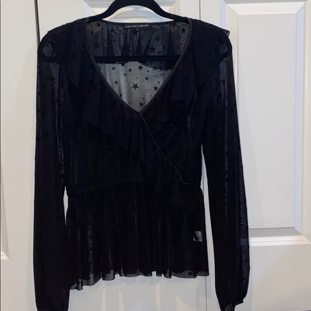 Sheer star top. NEVER BEEN WORN